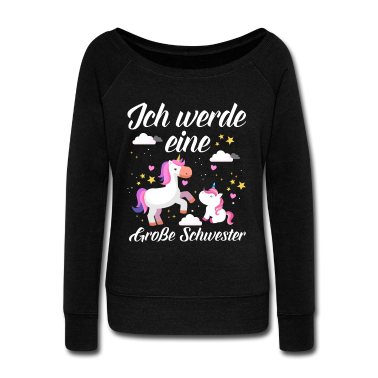 Einhörner Langarmshirt - Einhorn Ich werde Eine Große Schwester Einhörner