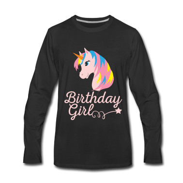 Einhörner Langarmshirt - Mädchengeburtstag mit Einhorn