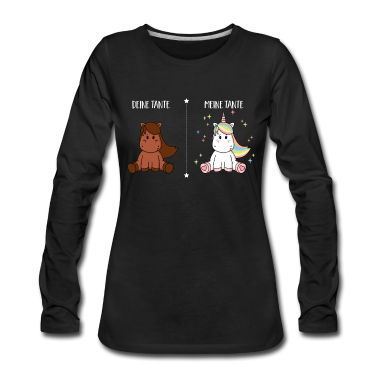Einhörner Langarmshirt - Deine Tante Pferd Meine Tante Einhorn Lustig Baby
