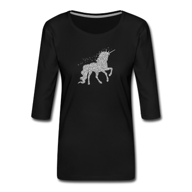 Einhörner Langarmshirt - Das silberne glitzer Einhorn