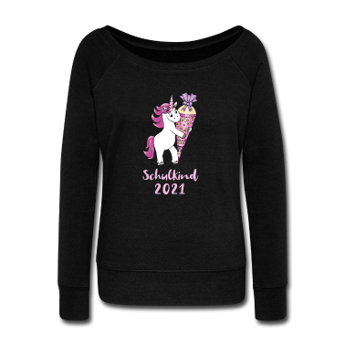 Einhörner Langarmshirt - Einhorn mit Zuckertüte Einschulung Schulkind 2021