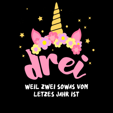 Motiv 3. Geburtstag Mädchen Einhorn 3 Jahre Geschenk