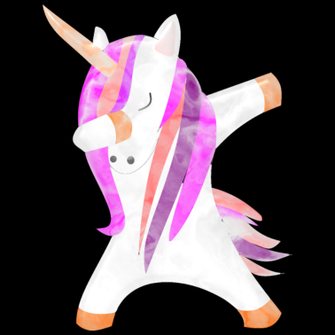 Motiv Rosa Einhorn dabbing unicorn