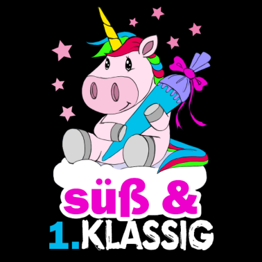 Motiv Einschulung Einhorn Zuckertüte Erste Klasse