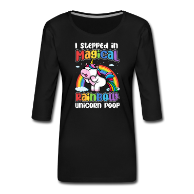 Einhörner Langarmshirt - Ich bin in einhorn-Kacke gelaufen.