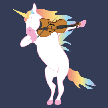 Motiv Einhorn spielt die Geige - Orchester Instrumente
