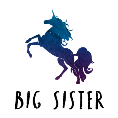 Motiv Big Sister Einhorn Mädchen Märchen Geschenk Idee