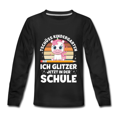 Einhörner Langarmshirt - Einschulung Mädchen Einhorn Einschulungsgeschenk