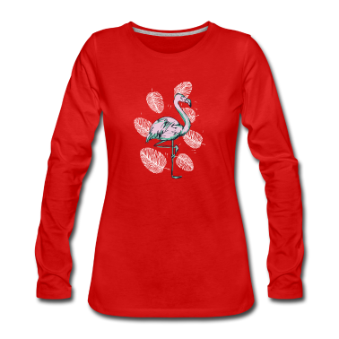 Einhörner Langarmshirt - Cool Flamingo