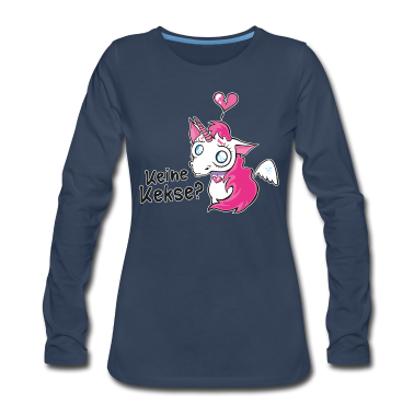 Einhörner Langarmshirt - Keine Kekse? - Trauriges Einhorn