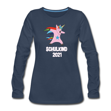 Einhörner Langarmshirt - Einschulung Einhorn Schulkind 2021 Schulstart