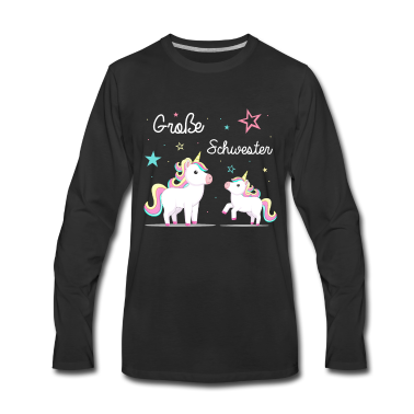 Einhörner Langarmshirt - Große Schwester, Süsse Elefanten Geschwister