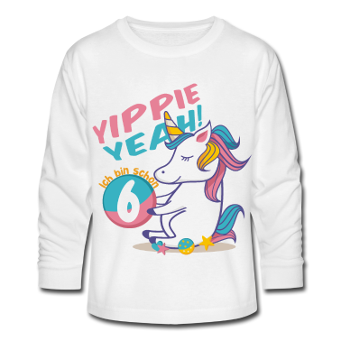 Einhörner Langarmshirt - EINHORN 6.GEBURTSTAG KINDERGEBURTSTAG KINDER