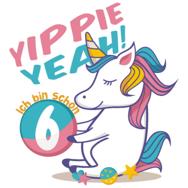 Motiv EINHORN 6.GEBURTSTAG KINDERGEBURTSTAG KINDER