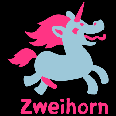 Motiv funny Zweihorn Einhorn