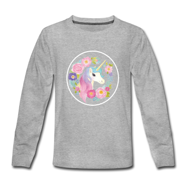 Einhörner Langarmshirt - Unicorn