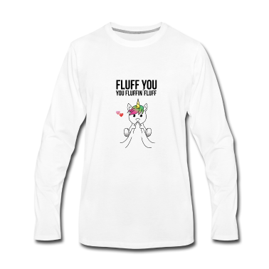 Einhörner Langarmshirt - FLUFF YOU UNICORN EINHORN EINHÖRNER GESCHENK SÜß