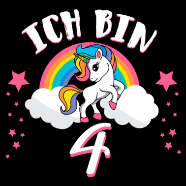 Motiv 4. Geburtstag Einhorn 4 Jahre Mädchen Geschenk