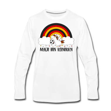 Einhörner Langarmshirt - Deutschland Einhorn Mach Ihn Reinhorn Fußball Ball
