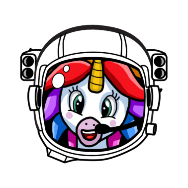 Motiv Einhorn Astronaut