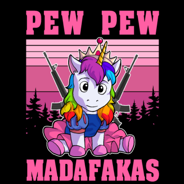 Motiv Pew Pew Madafakas Einhorn Gamer Gaming