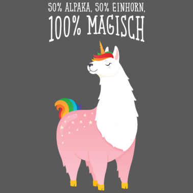 Motiv 50% Alpaka, 50% Einhorn, 100% Magisch