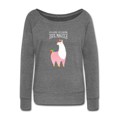Einhörner Langarmshirt - 50% Alpaka, 50% Einhorn, 100% Magisch