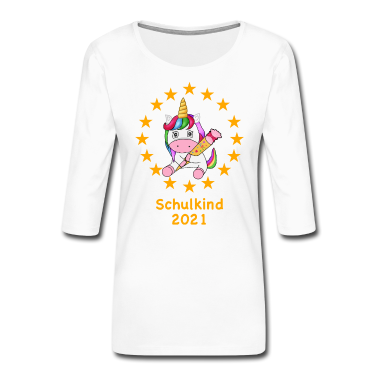 Einhörner Langarmshirt - Schulkind 2021 Design - Endlich Schulkind Einhorn