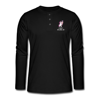 Einhörner Langarmshirt - Einhorn mit Zuckertüte Einschulung Schulanfang