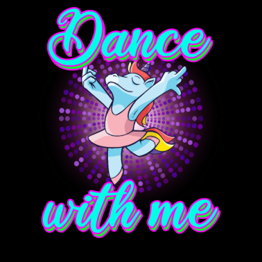 Motiv Dance With Me - Einhorn Tanzen Discokugel Disco