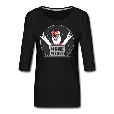 Einhörner Langarmshirt - Homeofficer Einhorn Home Officer Büro Homeoffice