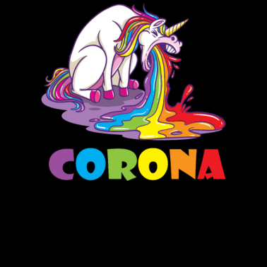 Motiv Einhorn findet Corona zum Kotzen lustiges Geschenk