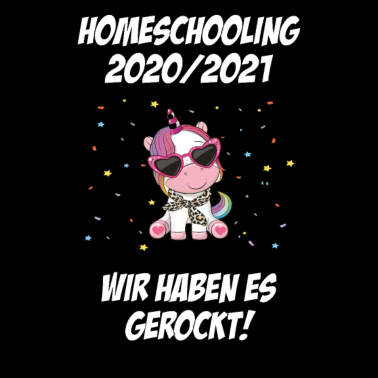 Motiv Homeschooling gerockt Unicorn Einhorn