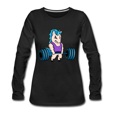 Einhörner Langarmshirt - Fitness Einhorn Geschenk Geschenkidee