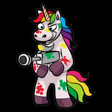 Motiv PAINTBALL Einhorn Markierer Airsoft Geschenk Kind