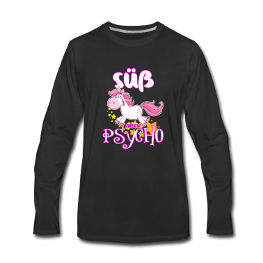 Einhörner Langarmshirt - Suess aber psycho Einhorn