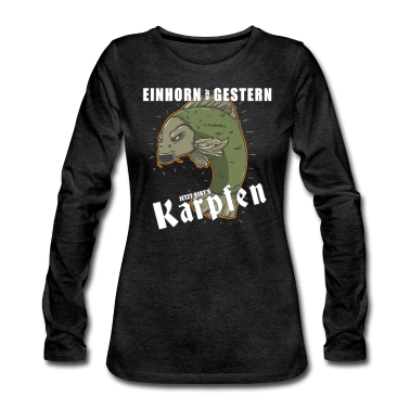 Einhörner Langarmshirt - Einhorn Karpfen