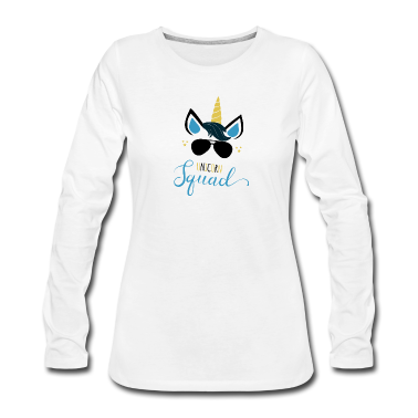 Einhörner Langarmshirt - Unicorn Squad Einhorn Party JGA Geschenk
