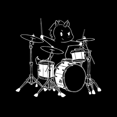 Motiv Drummer Einhorn - Einhorn liebt Schlagzeug