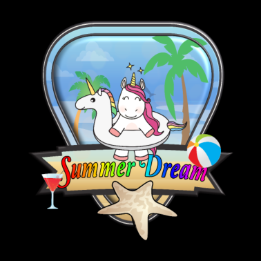 Motiv Sommer Einhorn Strand Urlaub Meer Seestern Baden