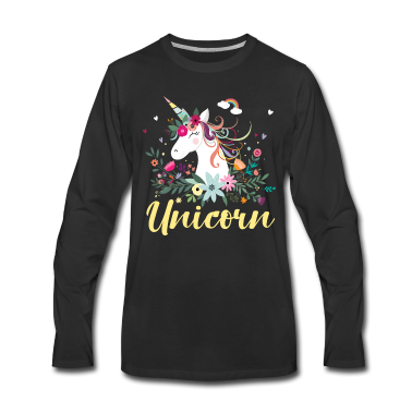 Einhörner Langarmshirt - Unicorn Einhorn und Einhörner