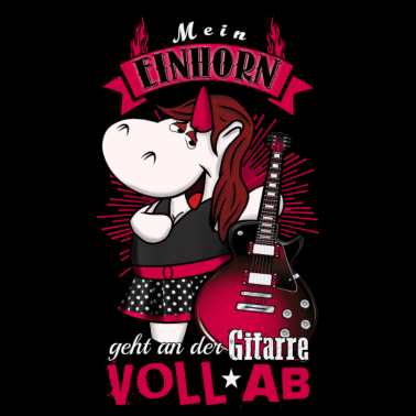 Motiv Einhorn an der Gitarre