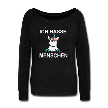 Einhörner Langarmshirt - Ich hasse Menschen Einhorn