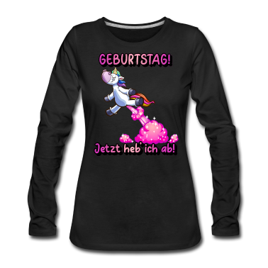 Einhörner Langarmshirt - Geburtstagseinhorn pupst ins neue Lebensjahr