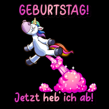 Motiv Geburtstagseinhorn pupst ins neue Lebensjahr