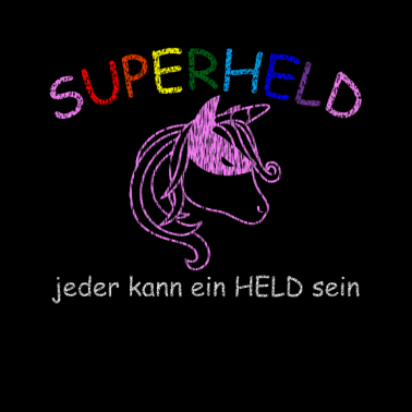 Motiv Einhorn regenbogen superheld Helden Geschenk