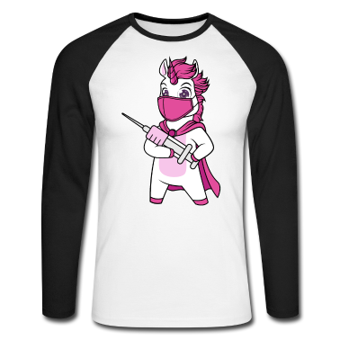 Einhörner Langarmshirt - Geimpft Impfung Immunicorn Einhorn