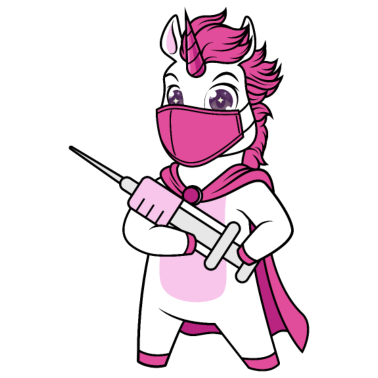 Motiv Geimpft Impfung Immunicorn Einhorn