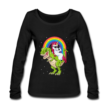 Einhörner Langarmshirt - Dinosaurier Einhorn T Rex Humor Magisches Geschenk