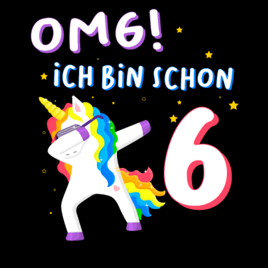 Motiv Kinder 6. Geburtstag Einhorn Geschenk Mädchen